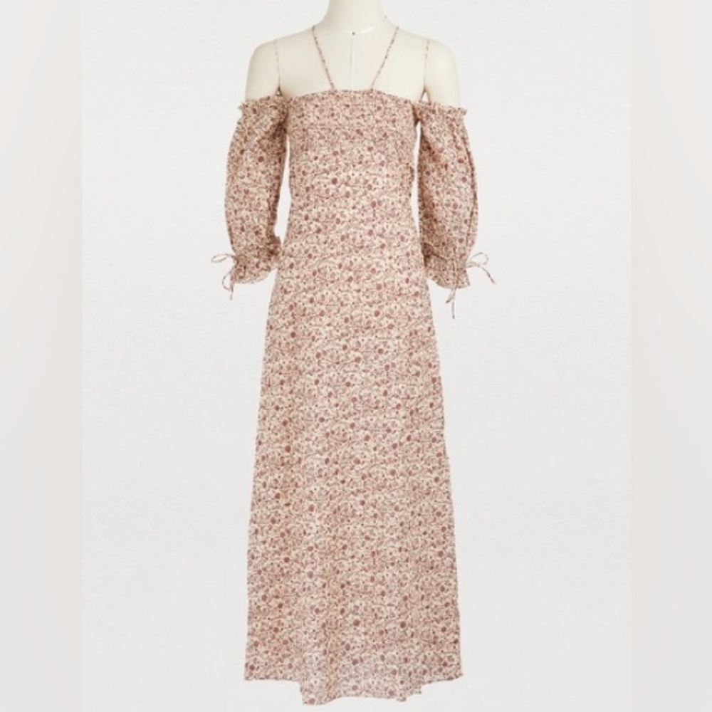 Doen Vetiver Blush Mini Earl Floral Dress EUC